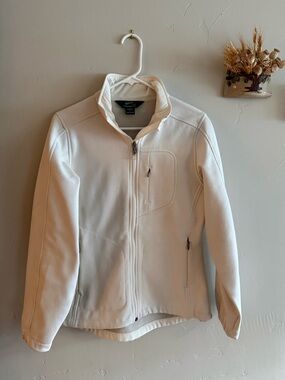 Woolrich Off-White Zip Softshell Jacket